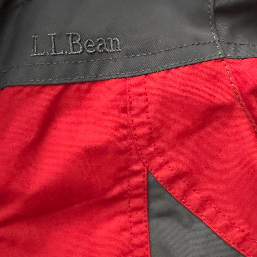 L.L. Bean Red and Gray Kids Puffer Snowsuit - Picture 3 of 4